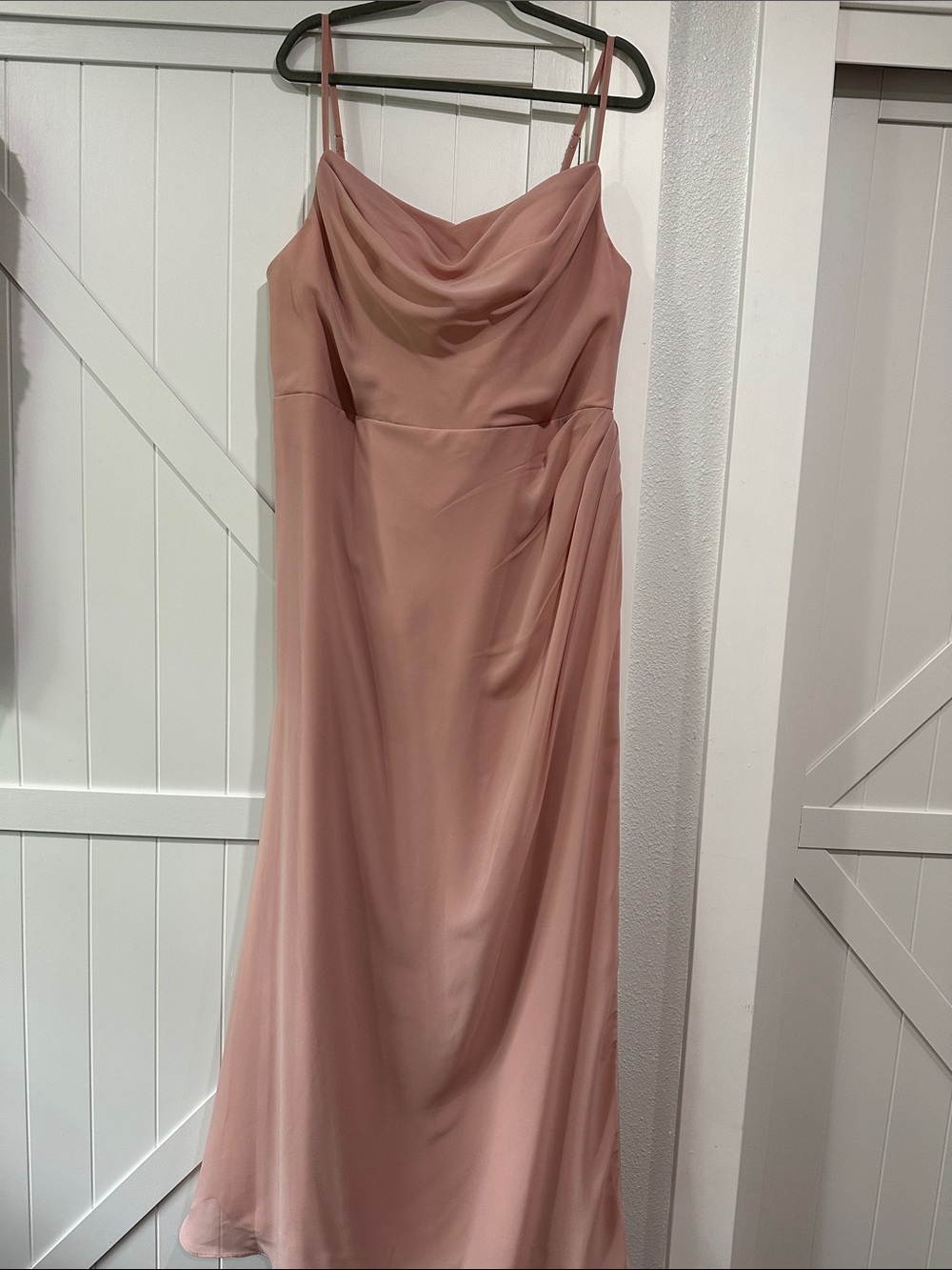 JJs House Blush Pink Cowl Neck Maxi Dress